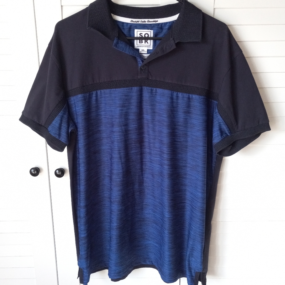 SOBK Straight Outta Brooklyn Black & Blue Polo Shirt